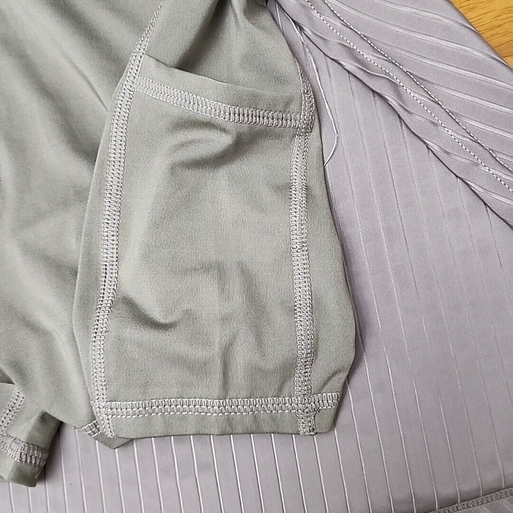 Move Theology Sheer Stripe Tennis Skort Size XS Taupe Golf Skirt Athleisure - Picture 6 of 8